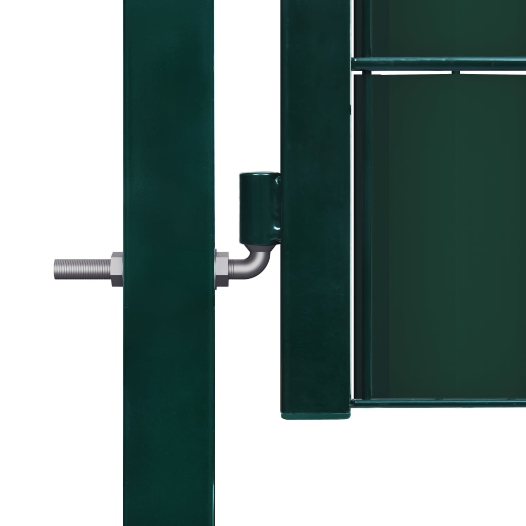 Puerta De Valla | Puerta De Jardín De PVC Y Acero Verde 100x204 Cm CFW14512