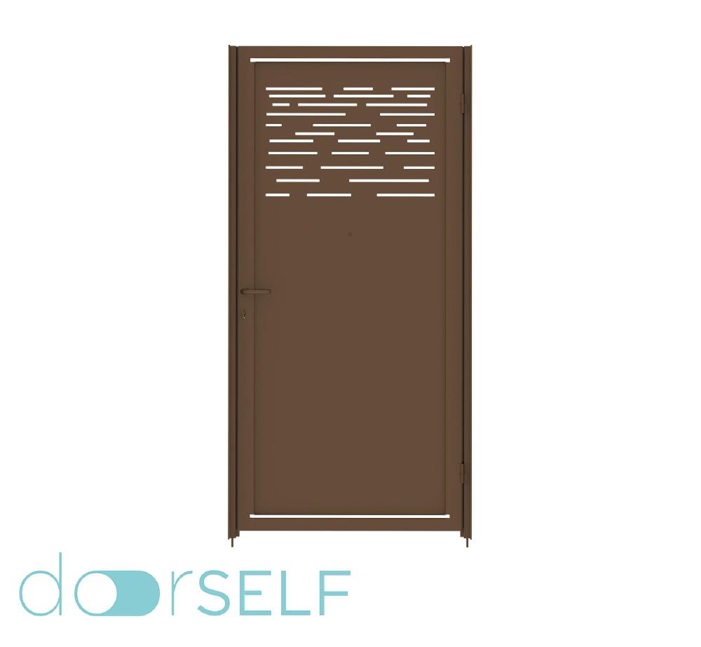 Puerta peatonal DOORSELF Galaxy óxido 100x200 cm