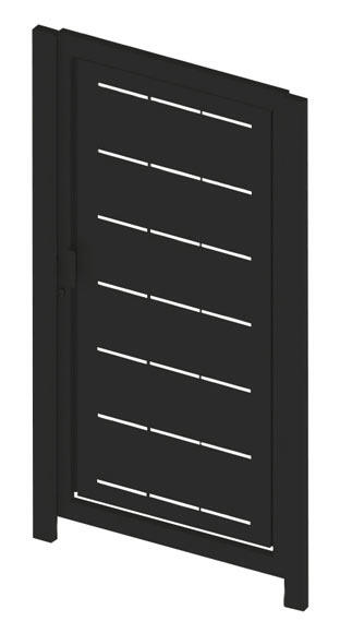 Puerta peatonal DOORSELF Lines 100x200 cm negra
