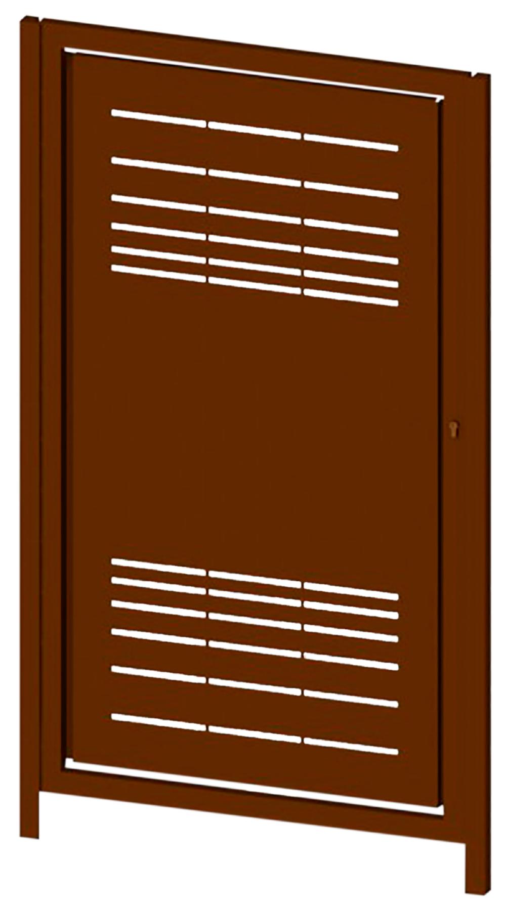 Puerta peatonal DOORSELF Parallels de acero óxido 100x150 cm