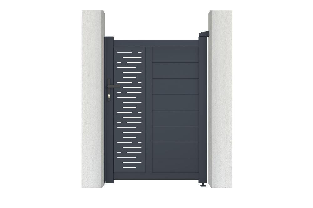 Puerta peatonal gris ARLBERG 100P140