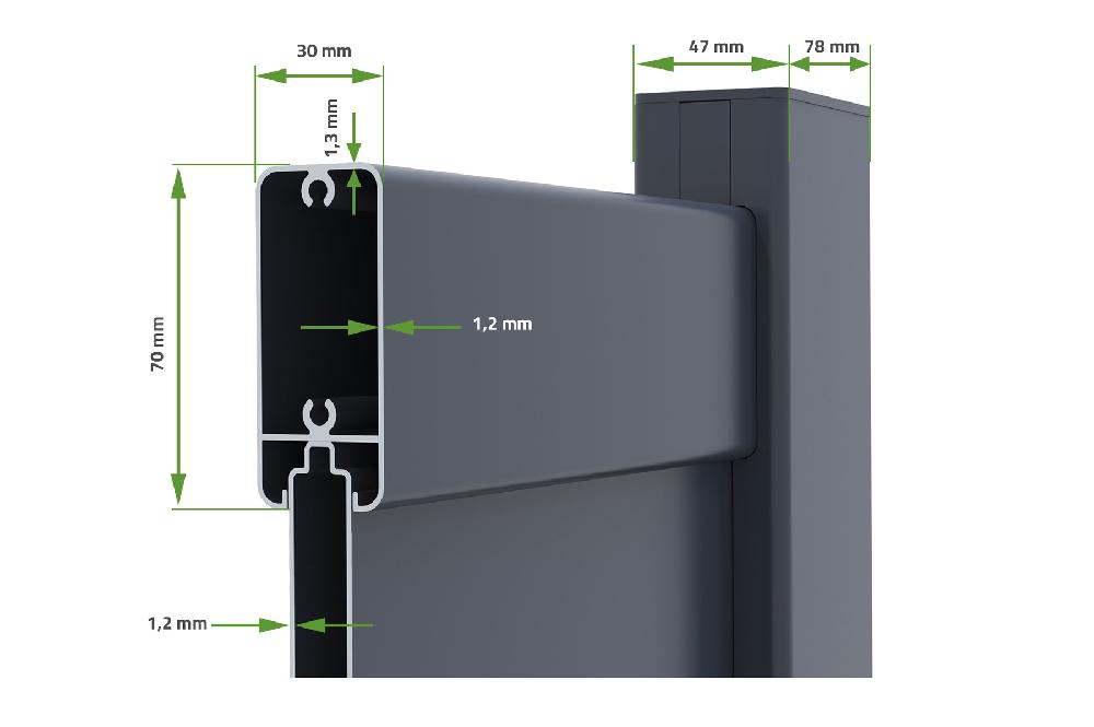 Puerta Peatonal Gris EIGER 100P180