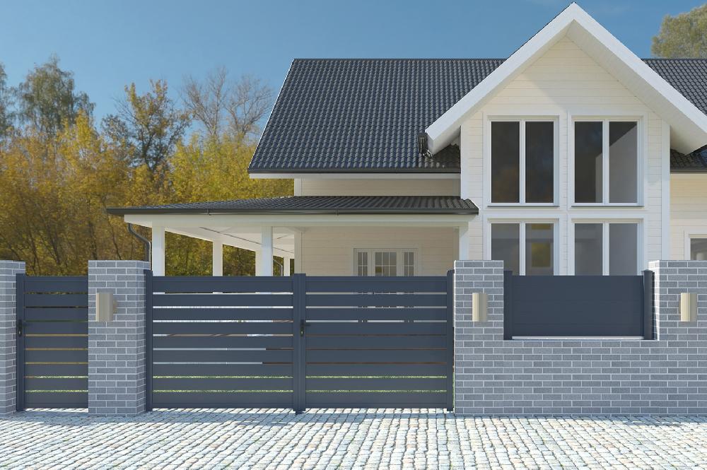 Puerta Peatonal Gris VOGEL 100P160