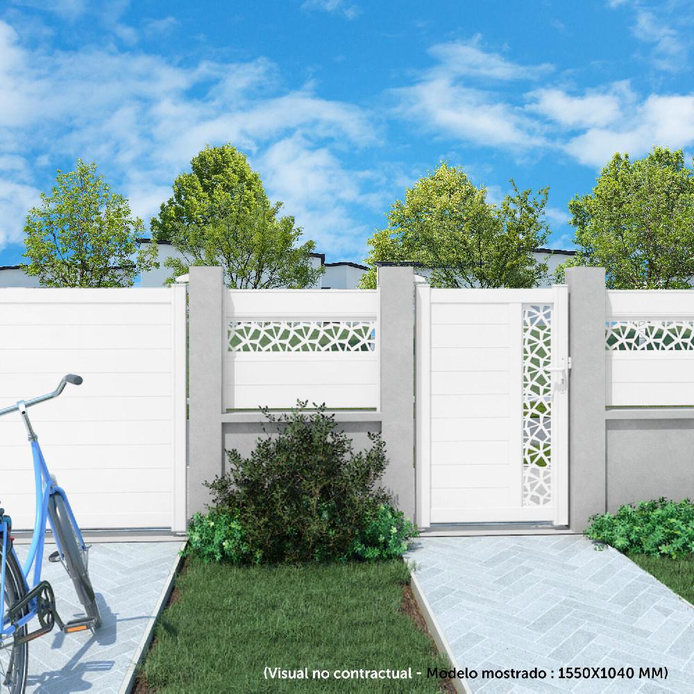 Puerta Peatonal KLOS UP De Aluminio Blanco 99x155.8 Cm