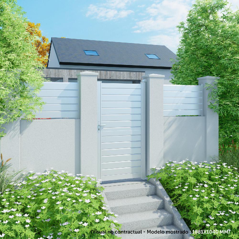 Puerta Peatonal KLOS UP De Aluminio Blanco 99x188.1 Cm