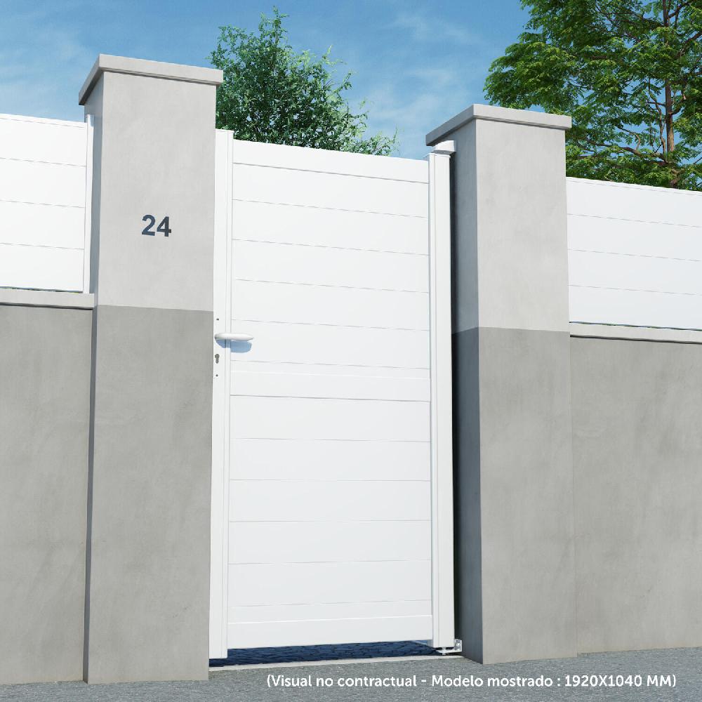 Puerta Peatonal KLOS UP De Aluminio Blanco 99x192 Cm