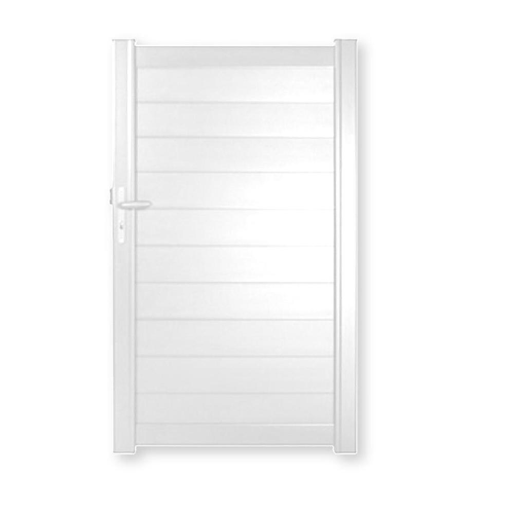 Puerta peatonal KLOS UP de aluminio blanco 99x192 cm