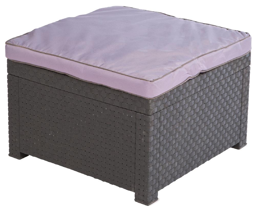 Puff De Exterior De Polipropileno Diva Antracita 39x57x57 Cm