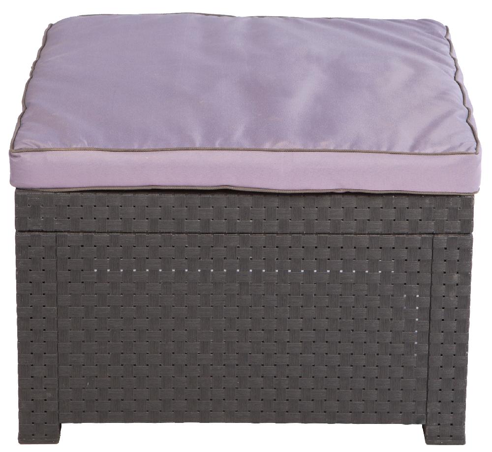 Puff De Exterior De Polipropileno Diva Antracita 39x57x57 Cm