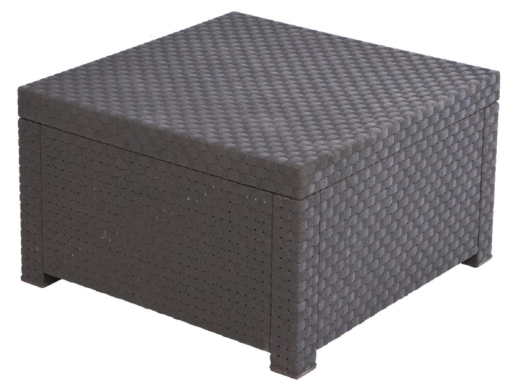 Puff De Exterior De Polipropileno Diva Antracita 39x57x57 Cm