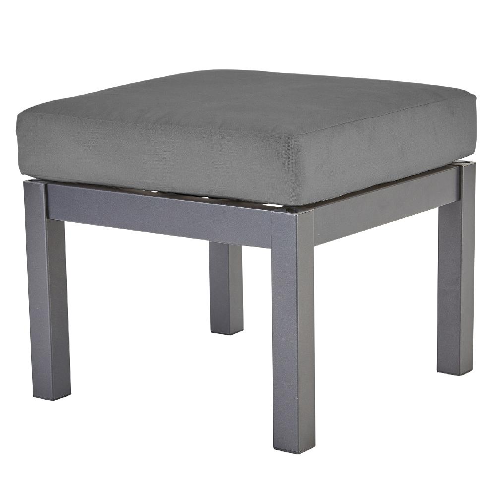 Puff de jardín de aluminio NATERIAL Oris gris 45x45 cm