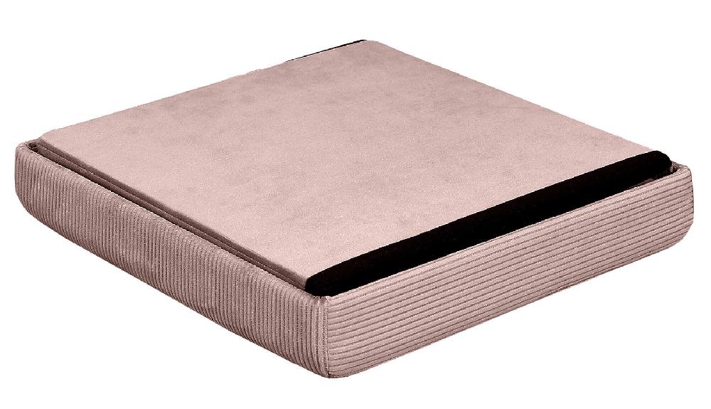 Puff Plegable Almacenaje Rectangular Color Rosa De 38 X38cm (anchoxalto)