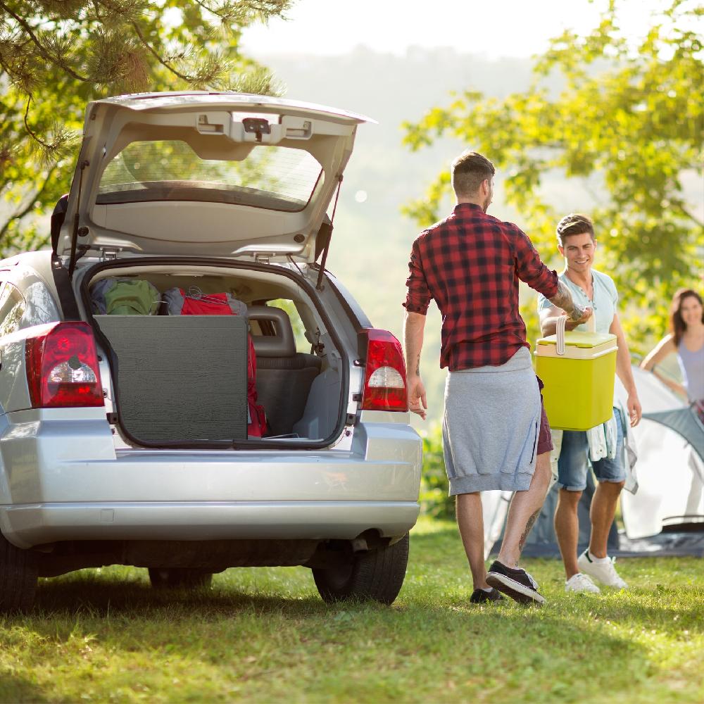 Relaxdays Mesa De Jardín Plegable 74x120x60 Cm Plástico Acero Altura Variable 6 Personas Camping Exterior Marrón