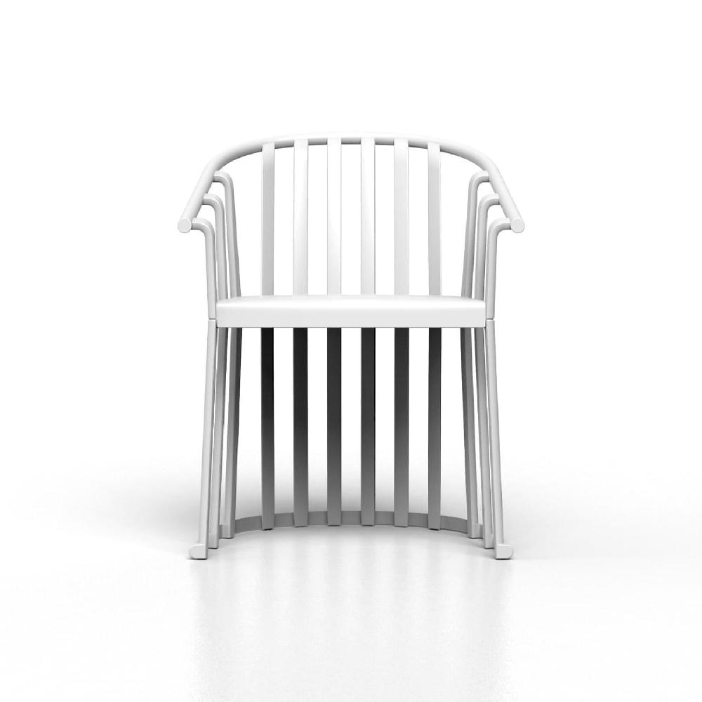 Resol RAFF Set 2+1 Silla Con Brazos-Mesa Interior Exterior Blanco