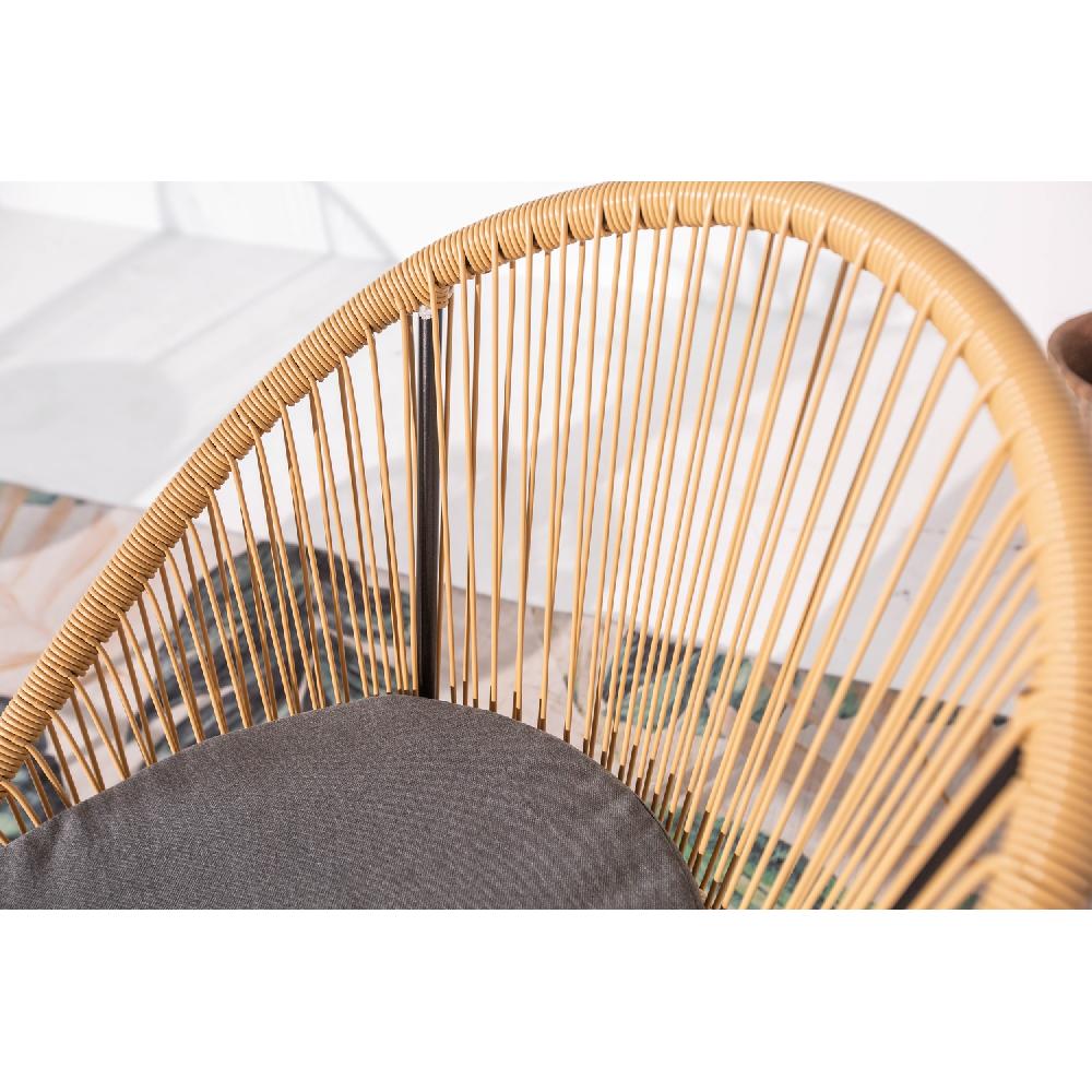 Salón Balcón Beige 2 Sillones Y 1 Mesa IPANEMA