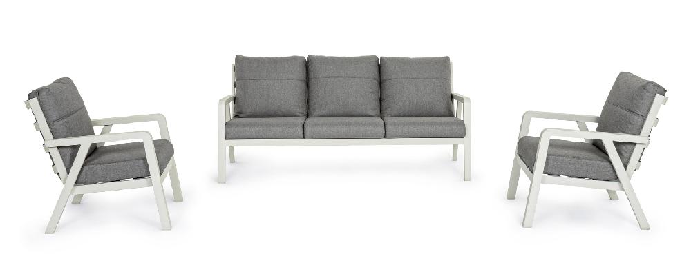 Salón De Jardín “Truman” De Aluminio Con Cojín Para Jardín Y Terraza