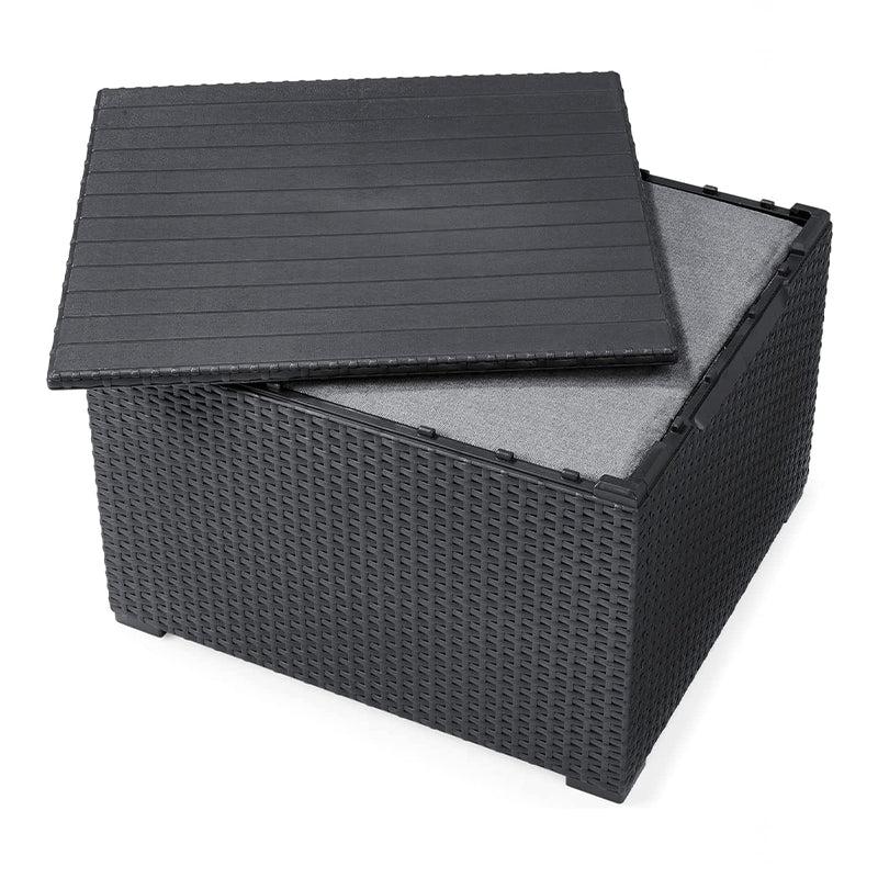 Salón Exterior En Resina Sofá "Corner" + Sillones + Mesa Rinconera