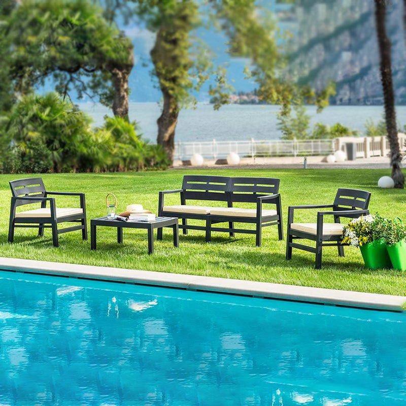 Salón Resina "Java" 2 Sillones + Mesa Jardín