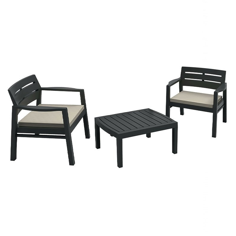 Salón resina "Java" 2 sillones + mesa jardín