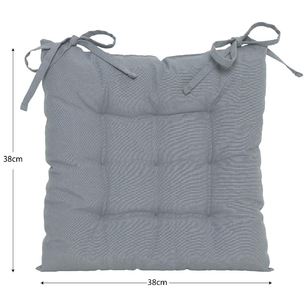 Set 4 Cojines Para Silla Popy Gris 38 X38 Cm