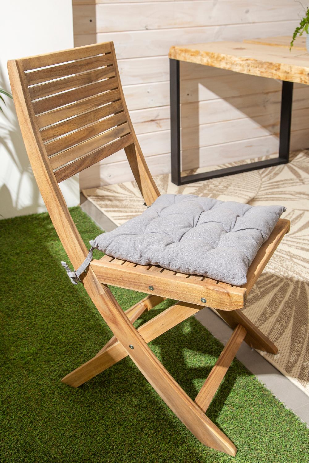 Set 4 Cojines Para Silla Popy Gris 38 X38 Cm