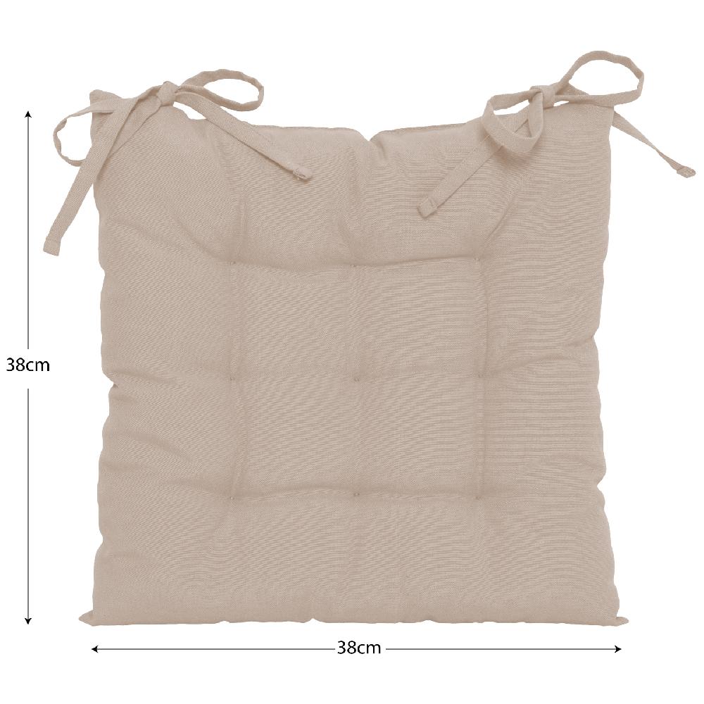 Set 4 Cojines Para Silla Popy Trench Beige 38 X38 Cm