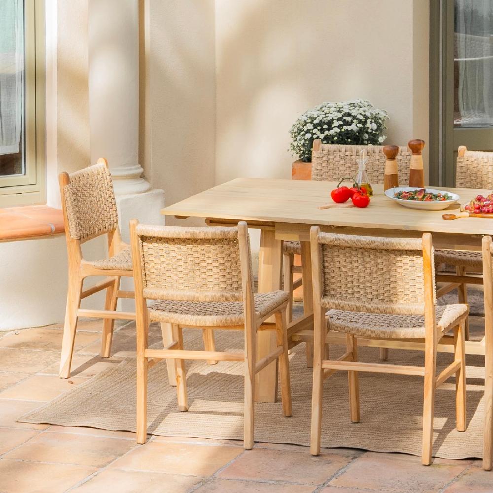 Set Comedor 8pl Extensible Madera 220/300x100 - Lamas & Modena