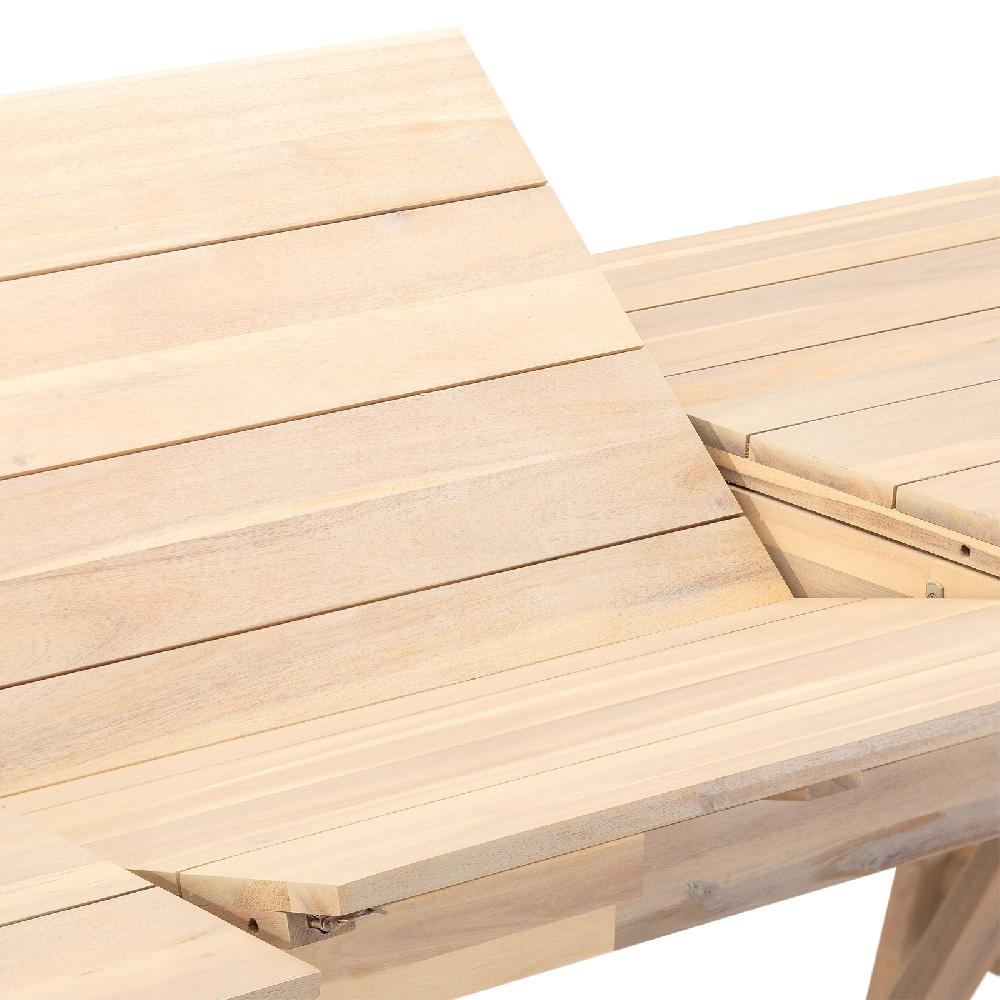 Set Comedor Jardin 4 Plazas Mesa Extensible Madera 140/200x86 - Lamas & Provenza