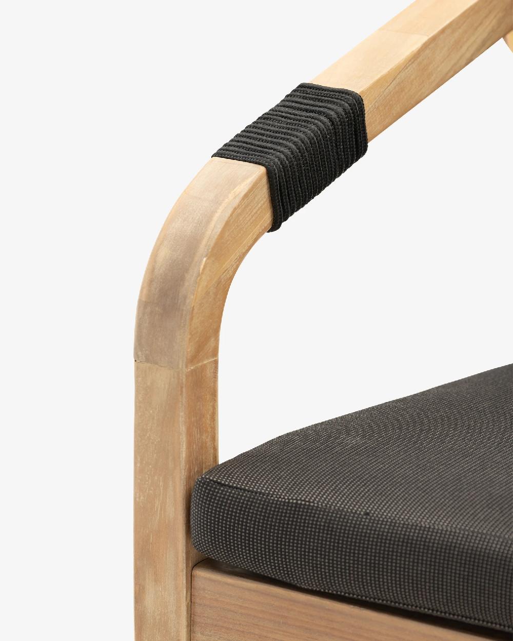 Set comedor jardin 4 plazas mesa extensible madera 140/200x86 - Lamas & Zanzibar