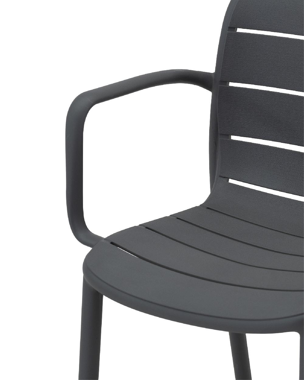 Set De Comedor Jardin Extensible 8 Plazas Antracita - Ottawa & Gala