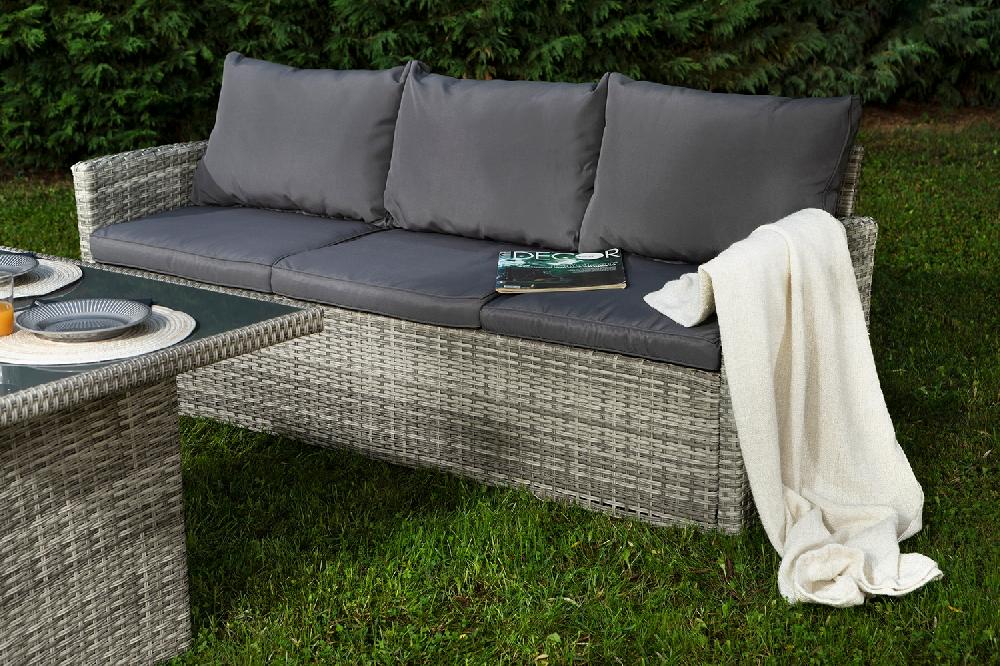 Set De Exterior/jardín En Poliratán Para 7 Personas Catania