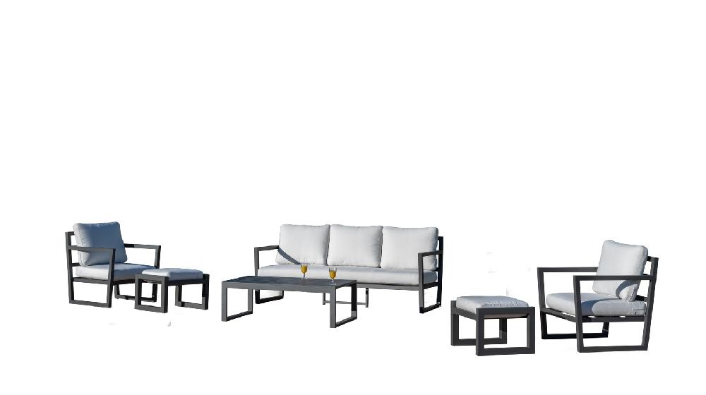 Set de jardín CUBE-10 antracita de 5 plazas