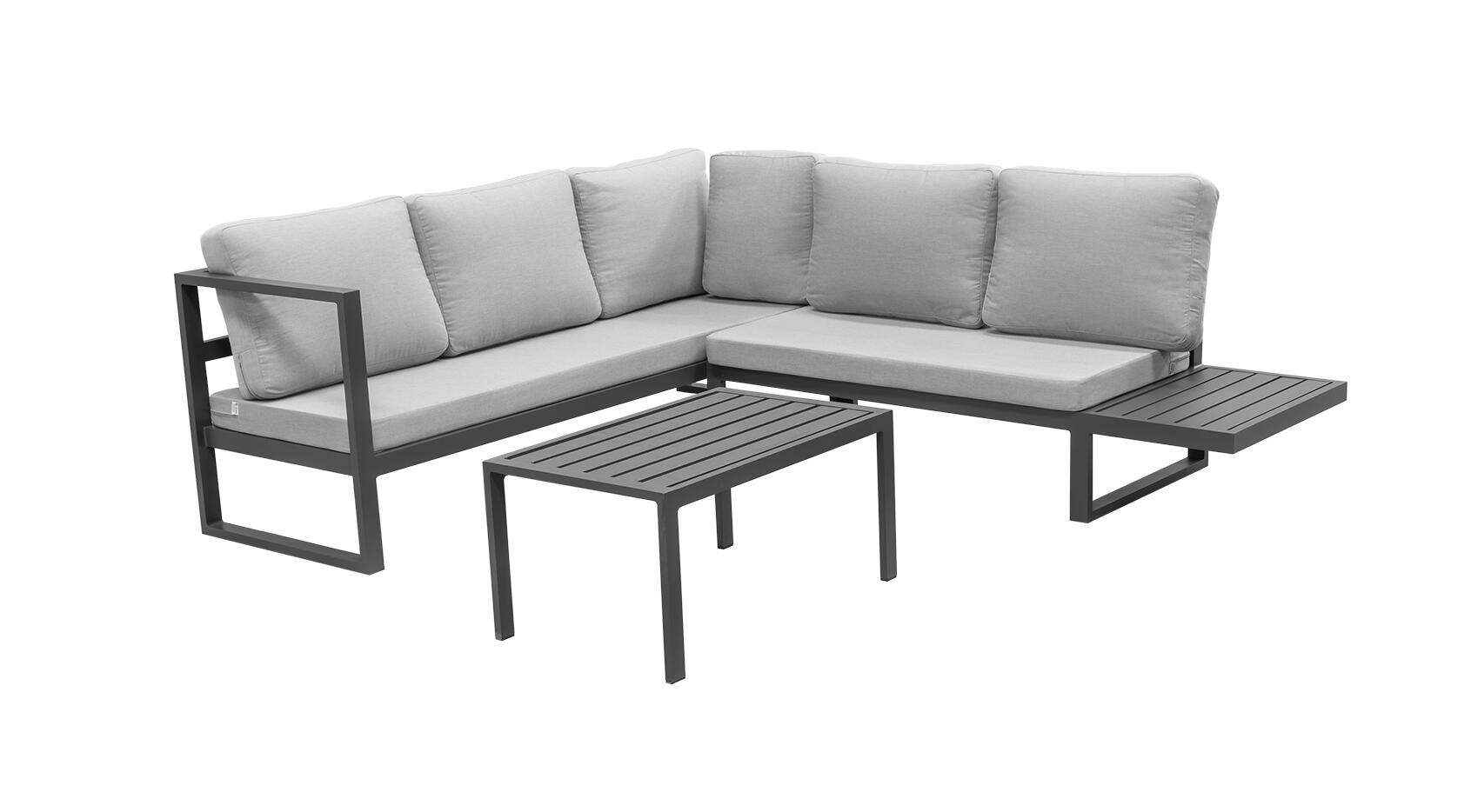 Set De Jardín Rinconera LOPA-7 Antracita De 5 Plazas