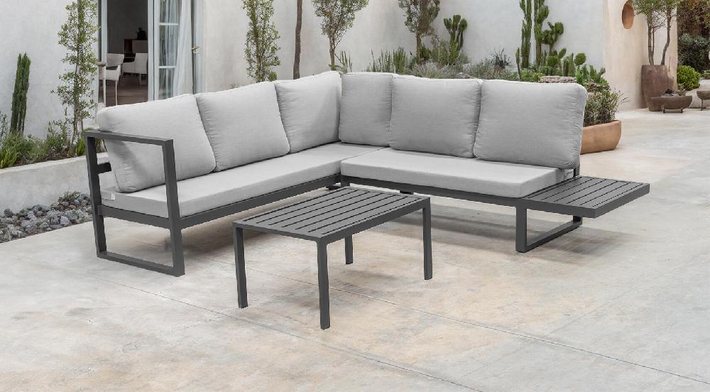 Set De Jardín Rinconera LOPA-7 Antracita De 5 Plazas