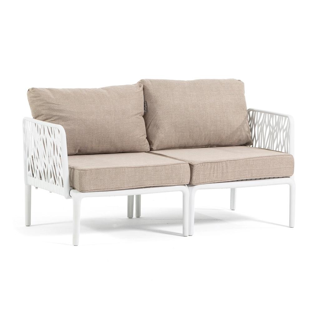 Set De Lujo Hoya Para Exterior/jardín Con Estructura De Resina Con Fibra De Vidrio Blanco/cuerda