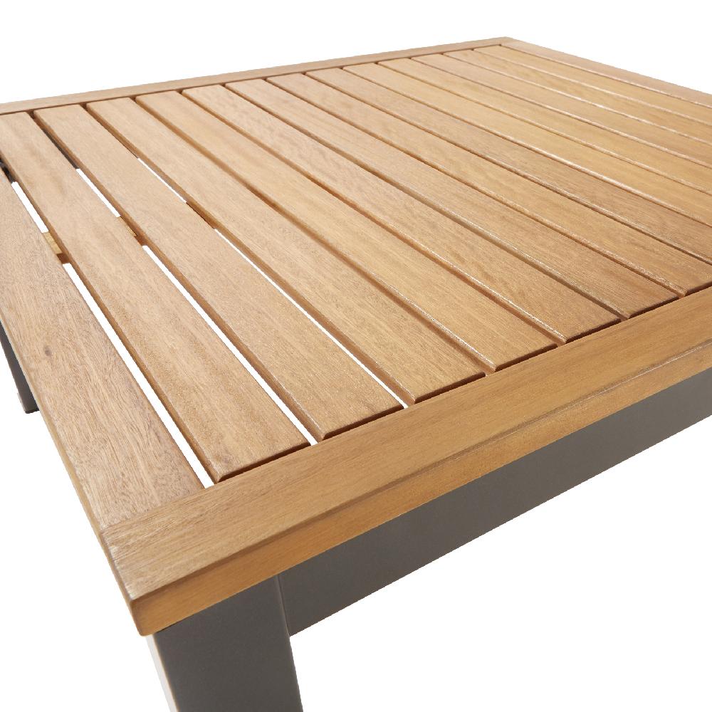 Set De Porche Esquinero NATERIAL Oris II De Aluminio Gris Para 5 Personas