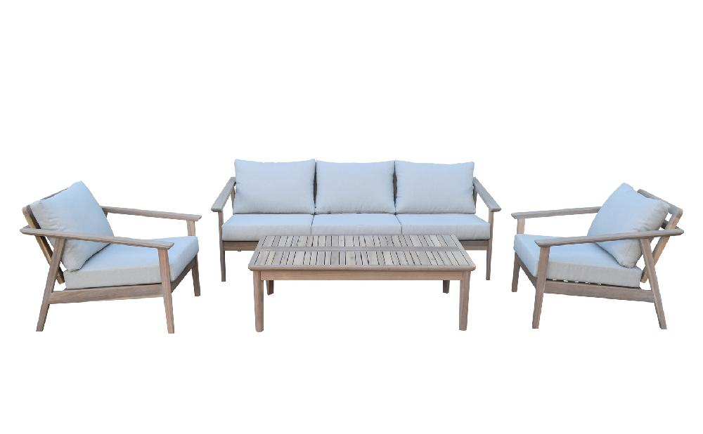 Set De Porche NATERIAL Atlas Premium De Madera Para 5 Personas