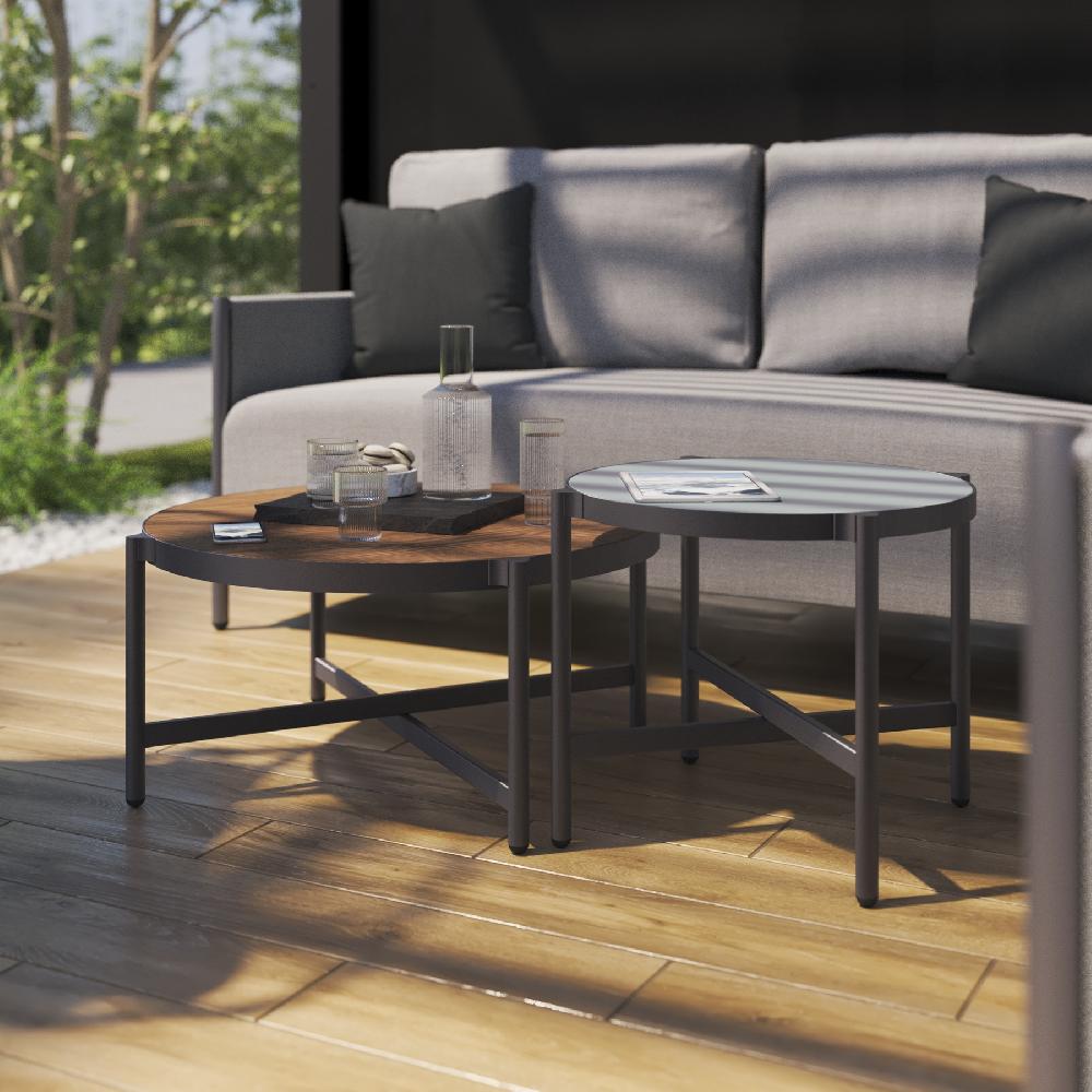 Set De Porche NATERIAL Iros De Aluminio Gris Para 4 Personas