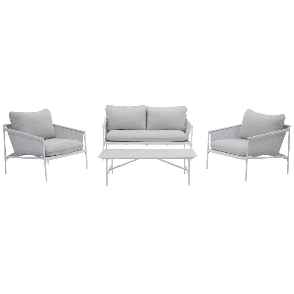 Set De Porche NATERIAL Sigma De Acero Para 4 Personas