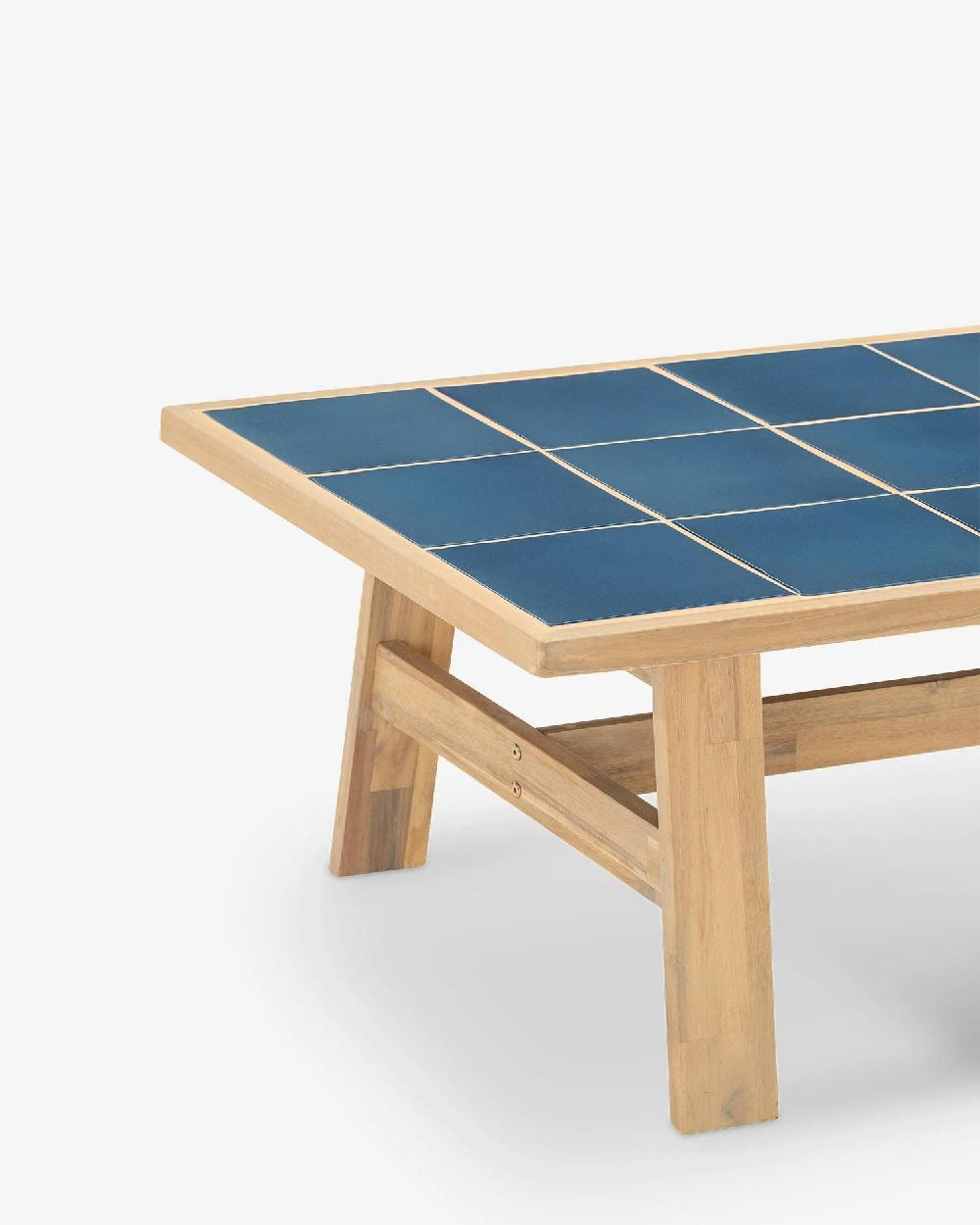 Set Jardin 4 Pl Mesa Ceramica Azul 125x65 - Siena & Bisbal