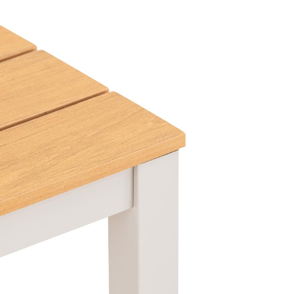 Set Jardin Mesa 70x70 Y 2 Sillas Con Cojín Aluminio Beige - Osaka