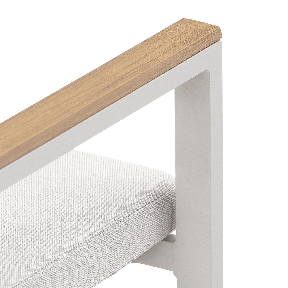 Set Jardin Mesa 70x70 Y 2 Sillas Con Cojín Aluminio Beige - Osaka