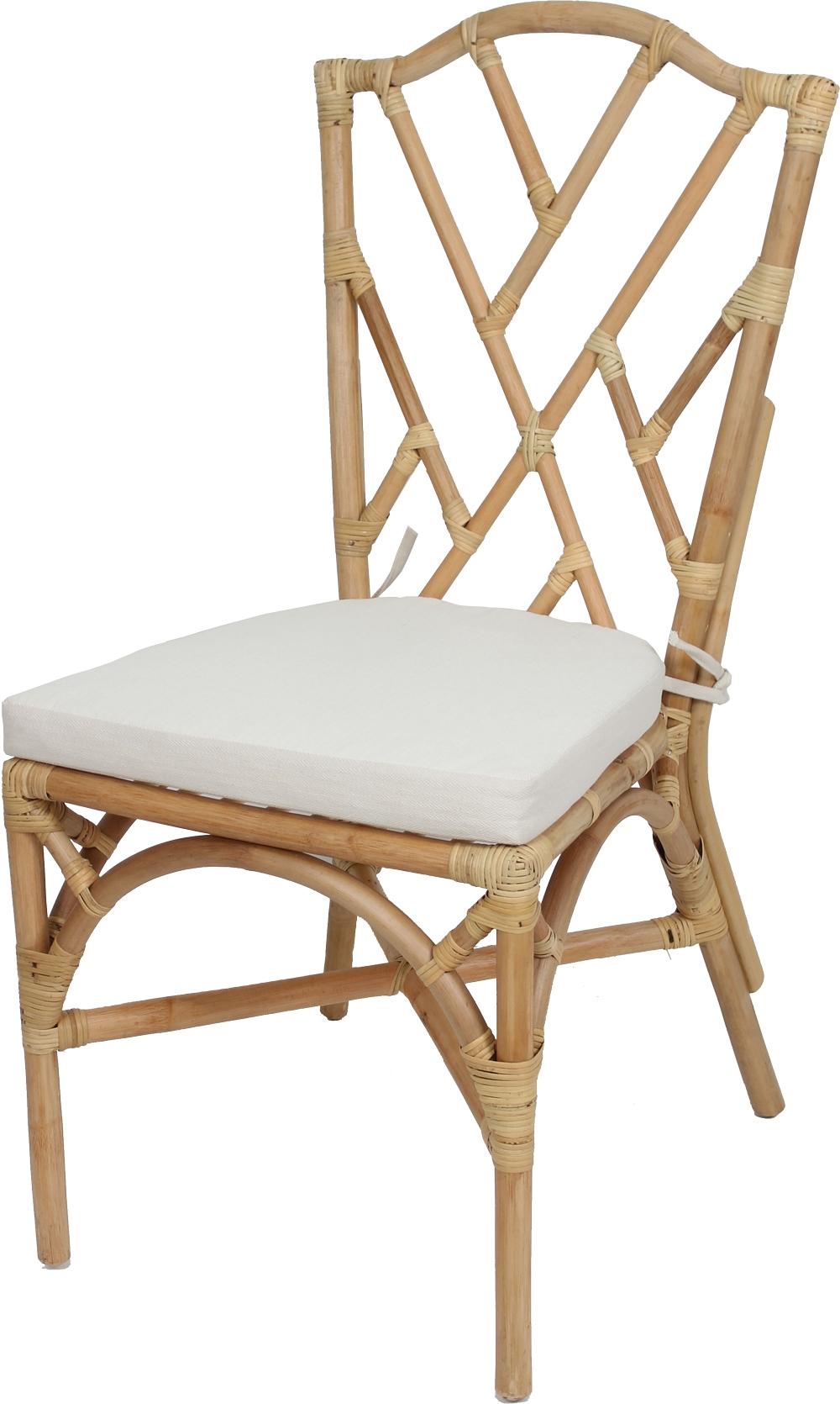 Silla Chippendale EME Mobiliario fabricada artesanalmente con ratán natural. Silla Apilable