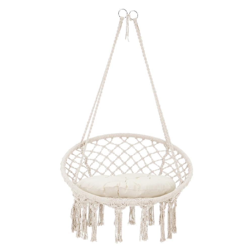 Silla Colgante Silla Colgante Macramé Columpio Colgante Cesta Colgante Almohada