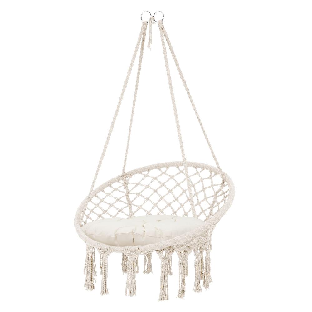 Silla Colgante Silla Colgante Macramé Columpio Colgante Cesta Colgante Almohada