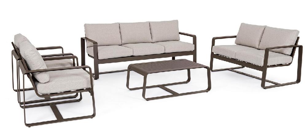 SOFA 3 PLAZAS CON COJINES MERRIGAN CAFE 194X78X73