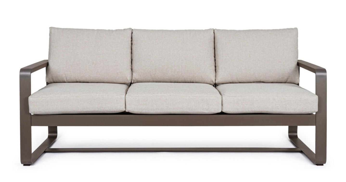 SOFA 3 PLAZAS CON COJINES MERRIGAN CAFE 194X78X73