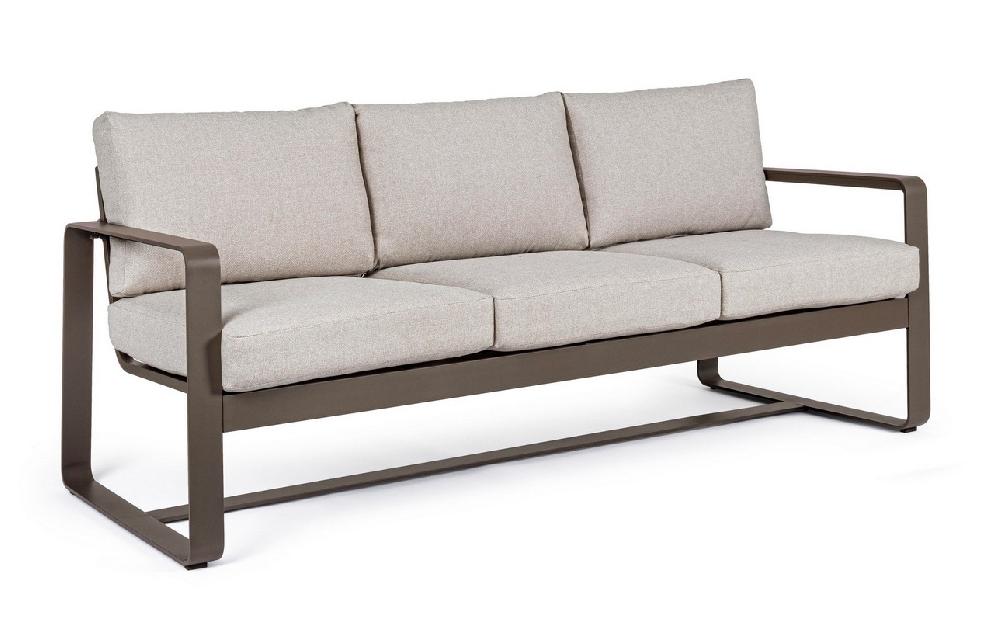 SOFA 3 PLAZAS CON COJINES MERRIGAN CAFE 194X78X73