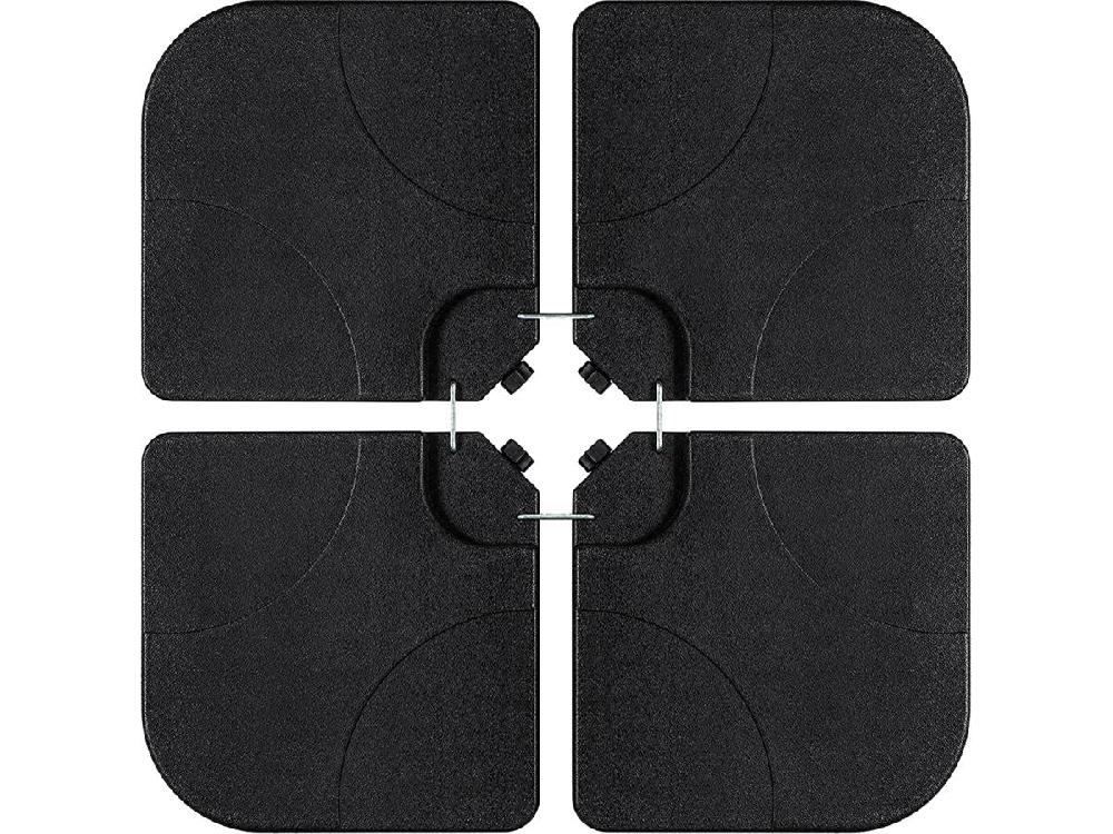 Soporte De Sombrilla Con 4 Losas Lastradas Hasta 3 X 3 - 52L