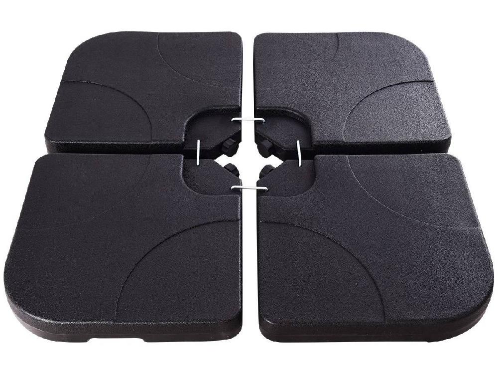 Soporte De Sombrilla Con 4 Losas Lastradas Hasta 3 X 3 - 52L